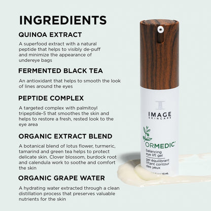IMAGE Skincare, ORMEDIC Balancing Eye Lift Gel, Hydrates, Soothes, Improves Fine Lines, and Reduces Puffiness, For a Well-Rested Look, 0.5 fl oz