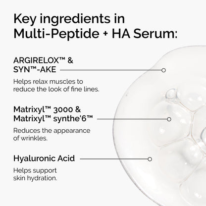 The Ordinary Multi-Peptide + Hyaluronic Acid, Anti-Aging Peptide Serum for Crow’s Feet, Elasticity & Firmness, 1 Fl Oz