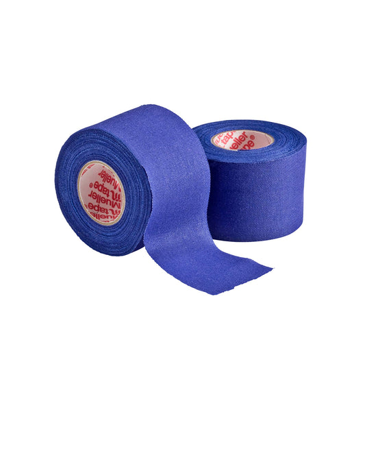 MUELLER Sports Medicine MTape Rolls, Quality Athletic Tape, Easy to Tear for Fast & Effective Taping, 1.5" x 10 Yards Per Roll, 2 Rolls, Royal Blue
