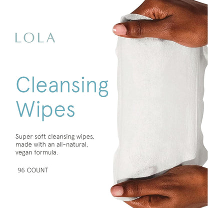 LOLA Cleansing Wipes - Feminine Wipes, Vaginal Wipes, pH Balance & Body Wipes for Women, 32 Count (Pack of 3)