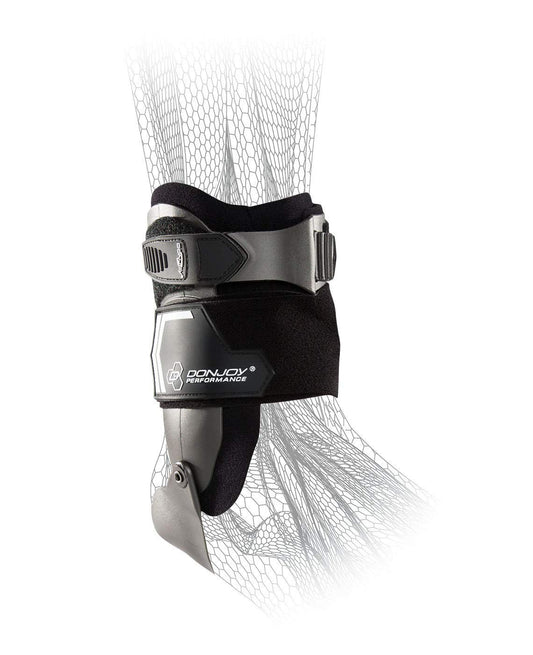 DonJoy Performance BIONIC Stirrup Ankle Brace, Maximum Medial/Lateral Ankle Support, Low-Profile Rigid Brace, Adjustable, Ankle Immobilization for Volleyball, Basketball, Football, Baseball, Lacrosse