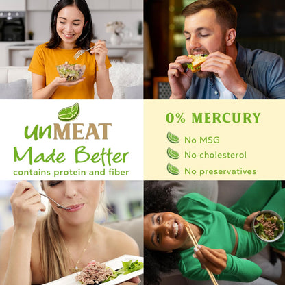 VEGAN Tuna Fish UnMeat 100% PLANT-BASED - Vegetarian Meat Fish-Free (Vegan Tuna Pouches (3 count - 15oz), Hot & Spicy))