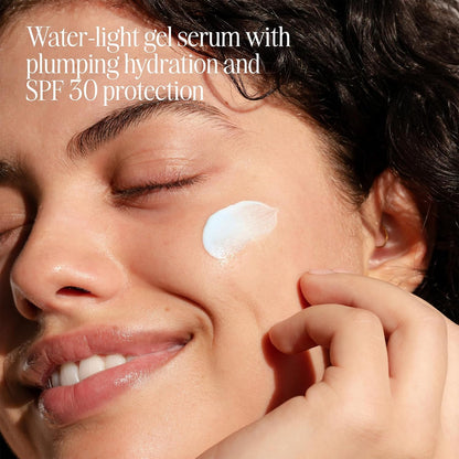 COOLA Refreshing Water Plumping Gel with SPF 30, Dermatologist Tested Face Sunscreen with Hyaluronic Acid, Organic Aloe, and Coconut Water, 1 Fl Oz
