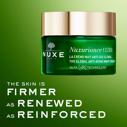Nuxe Nuxuriance Ultra Global Anti-Aging Night Cream with Hyaluronic Acid and ALFA 3R Technology, Revitalize, Renewing, Resurfacing Treatment, 1.7 fl oz