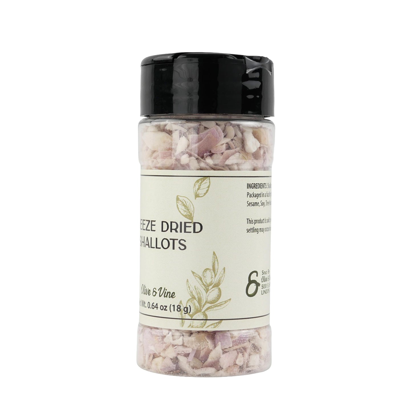 Olive & Vine Freeze Dried Shallots, Subtle Sweetness, For Sauces & Dressings, Rich Tradition, Authentic Taste, For Global Recipes (0.64 Ounce, Shallot)