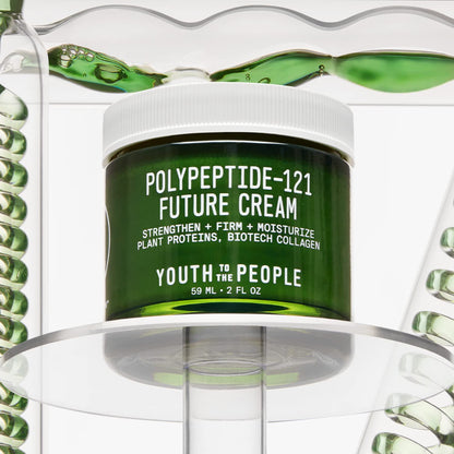 Youth To The People 121-Polypeptide Future Cream (2 fl oz), Firming Face Moisturizer, Reduce Fine Lines, Improve Elasticity, Vegan Collagen Peptide, Plant Proteins + Ceramides, Fragrance-free