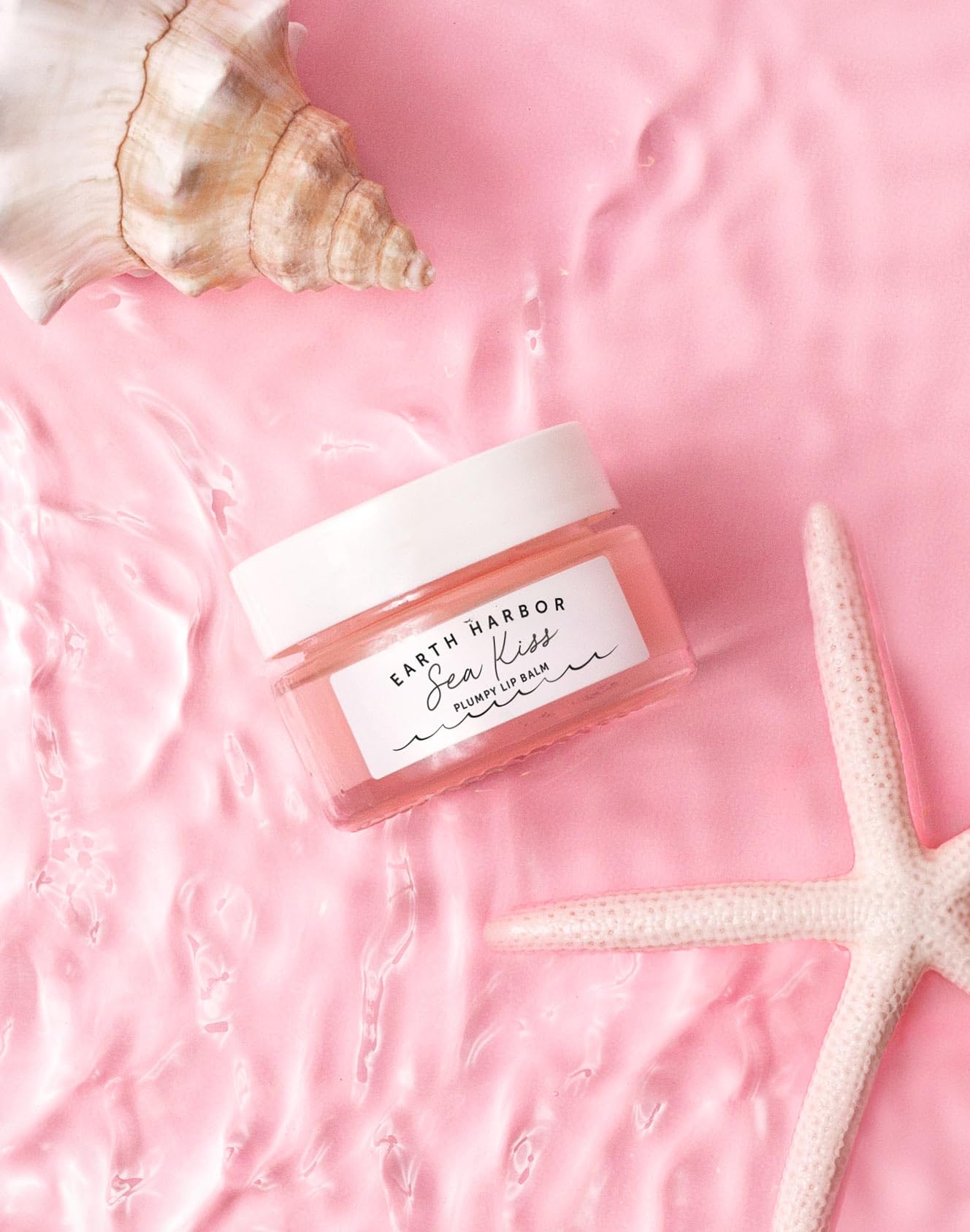 Sea Kiss Plumpy Lip Balm - Vegan Lip Treatment for Hydration and Repair, with Sheer Glossy Finish - Moisturizes, Smooths, and Protects Dry or Cracked Lips