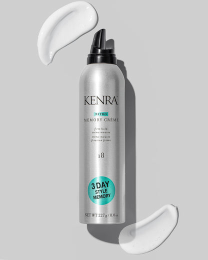 Nitro Memory Crème 18 | Firm Hold Crème Mousse | 3 Day Style Memory | 1st Nitrogen Crème Mousse | No Stick Application | All Hair Types