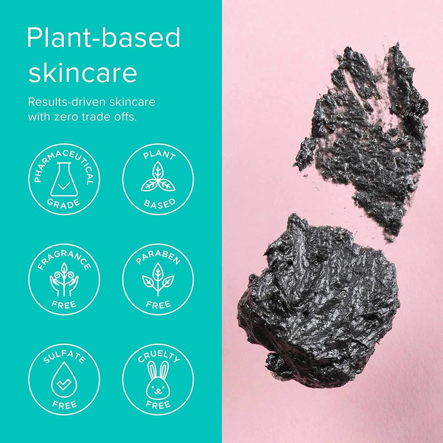 ClarityRx Down + Dirty Detoxifying Charcoal Based Exfoliating Face Wash, Natural Facial Scrub Micro Exfoliant for Oily Skin, Paraben Free, Cruelty Free