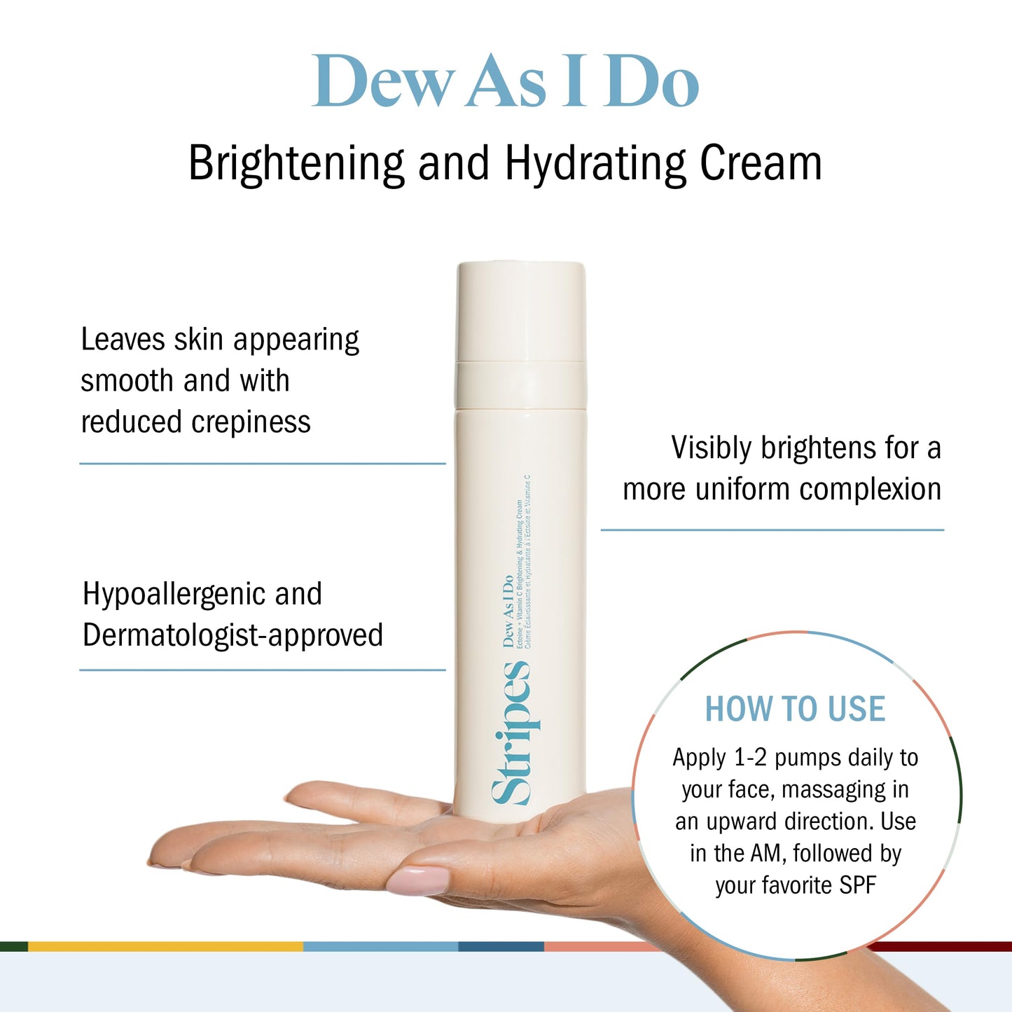 Stripes Naomi Watts Dew As I Do Vitamin C Moisturizer To Brighten Hydrate With Hyaluronic Acid Radiant Even Complexion Improve Sensitive Skin Barrier Menopause Support