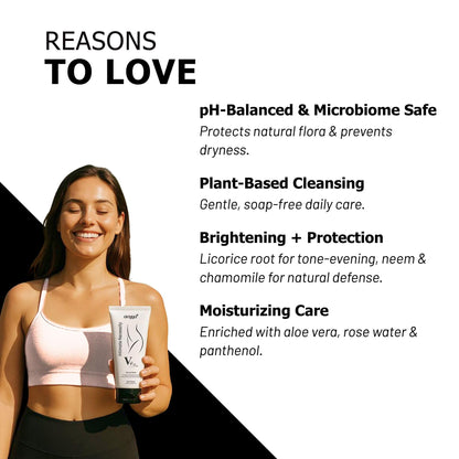 V-Bliss Intimate Wash for Women | pH-Balanced Feminine Hygiene Wash | Gentle, Plant-Based and Maintains Freshness | Dermatologically Tested (100ml)