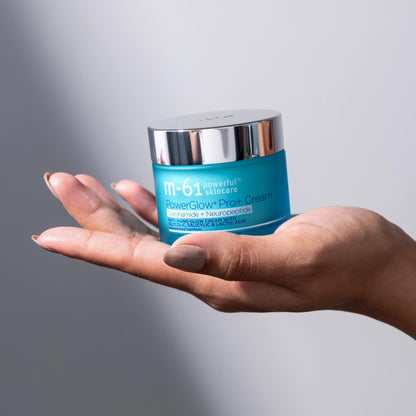 m-61 PowerGlow Pro+ Cream | Moisturizing, Firming Glow Cream With Niacinamide + Neuropeptides And A Powerful Combination Of BHAs/AHAs, 1.4 Fl Oz
