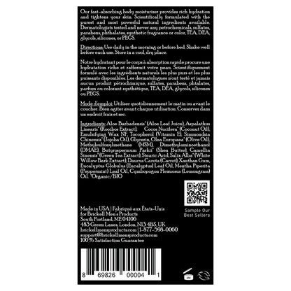 Brickell Men's Deep Moisture Body Lotion for Men, Natural and Organic Protects and Hydrates Dry Skin, 8 Ounce, Scented