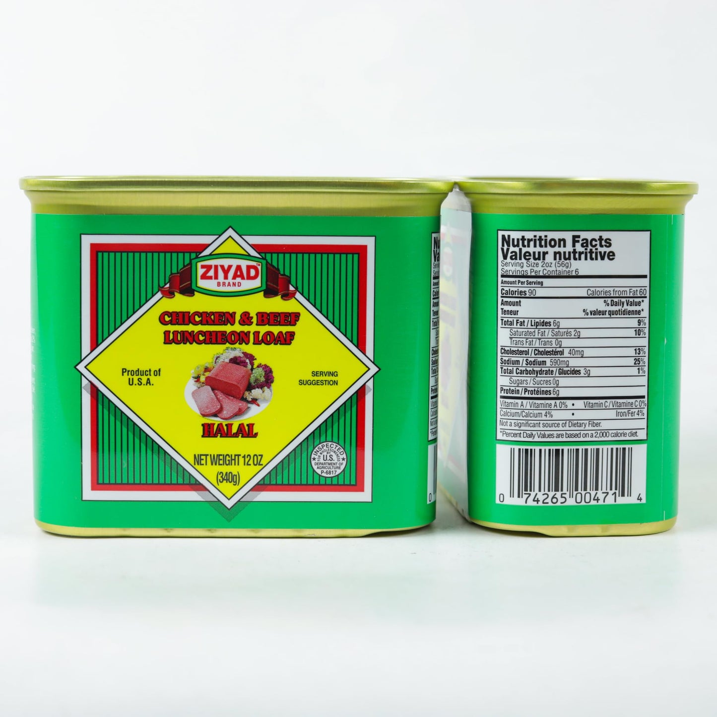Ziyad Luncheon Halal Meat, Chicken/Beef, 12 Ounce