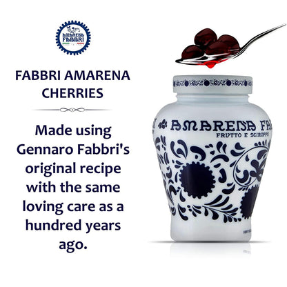 Fabbri Amarena Wild Cherries in Syrup, Gluten Free, Non- GMO, Vegan, 21 Ounce