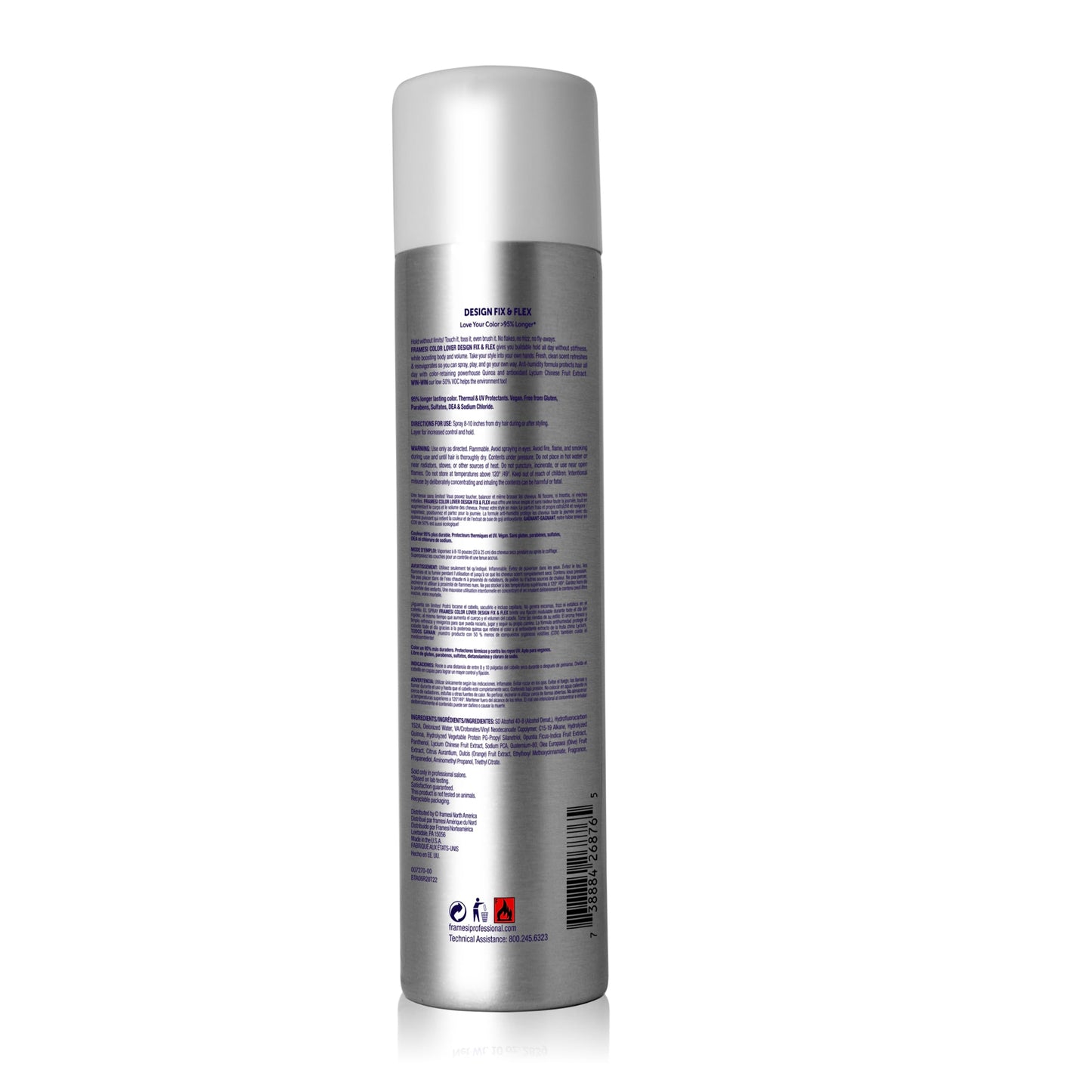FRAMESI Color Lover Design Fix & Flex Strong Hold Hairspray, 10 oz, Workable and Brushable Hair Spray