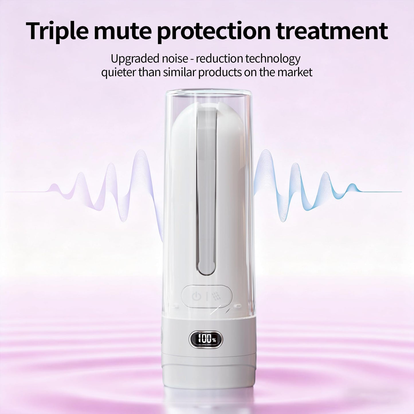 Portable Electric Menstrual Cup Cleaner - Rechargeable Personal Hygiene Device for Women's Intimate Care During Menstruation - Travel-Friendly Peri Bottle Washer White