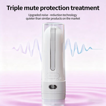 Portable Electric Menstrual Cup Cleaner - Rechargeable Personal Hygiene Device for Women's Intimate Care During Menstruation - Travel-Friendly Peri Bottle Washer White