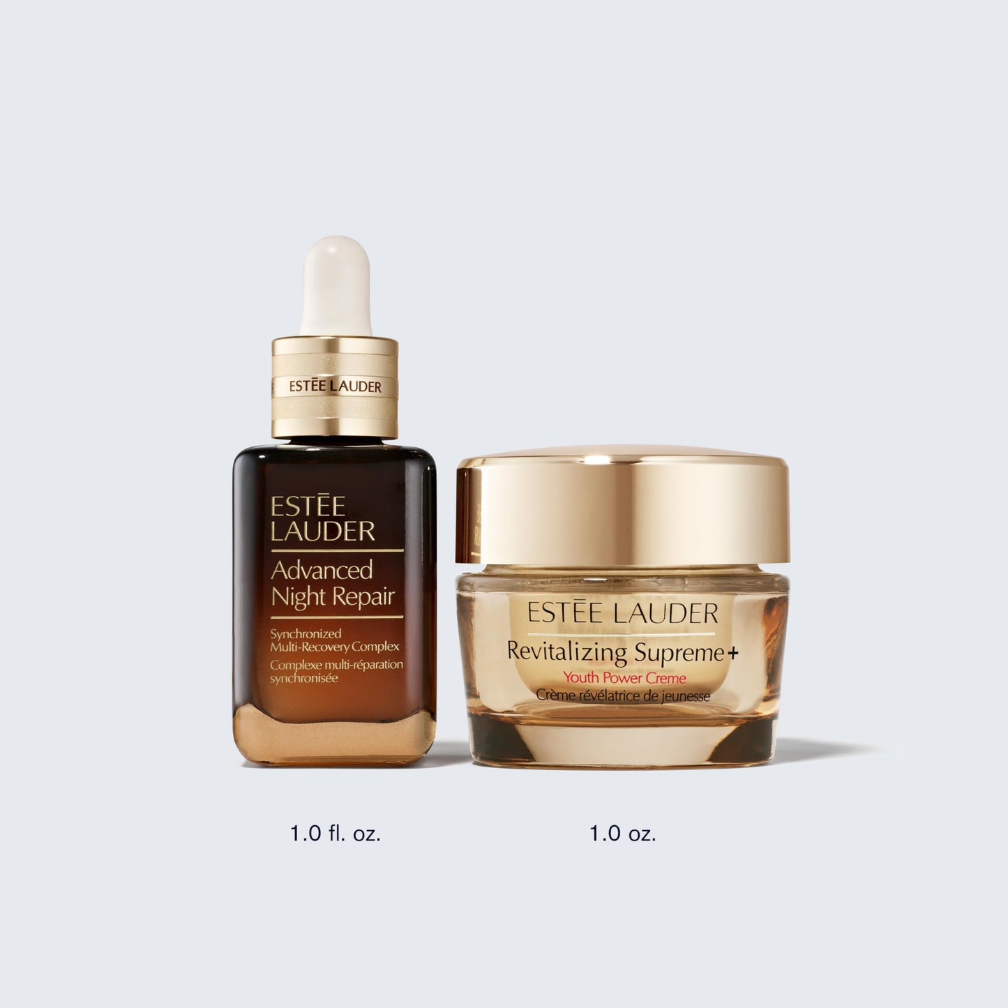 Estée Lauder Youth Keepers Unwrapped: Lift + Firm + Glow 2-Piece Skincare Gift Set | Includes Full-Size Advanced Night Repair Serum 1 Fl Oz & Revitalizing Supreme+ Moisturizer 1 Ounce