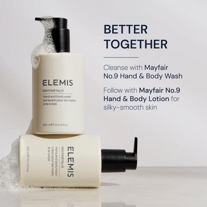 ELEMIS Mayfair No.9 Hand & Body Lotion, Lightweight Formula Hydrates, Softens, and Moisturizes Skin with Sustainable Shea Butter and Borage Oil