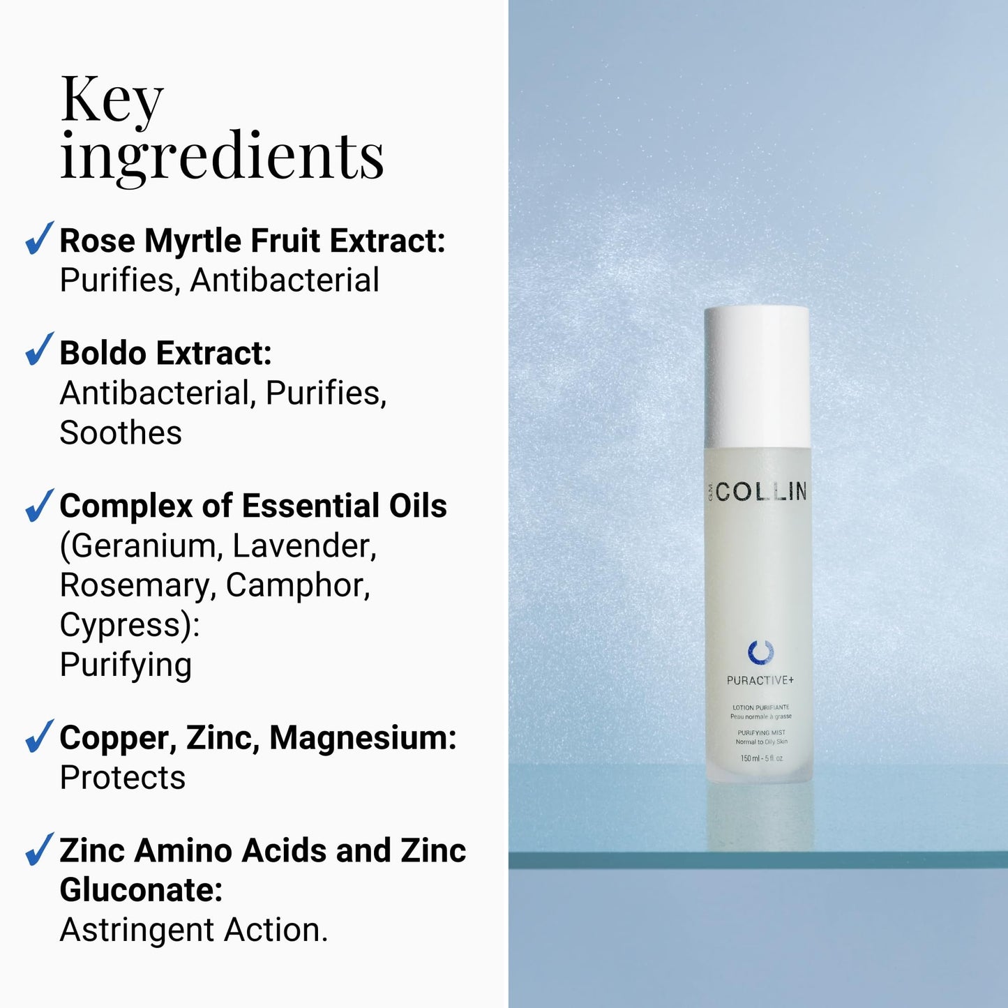 Puractive Plus Purifying Mist by G.M. Collin for Unisex - 5 oz Mist