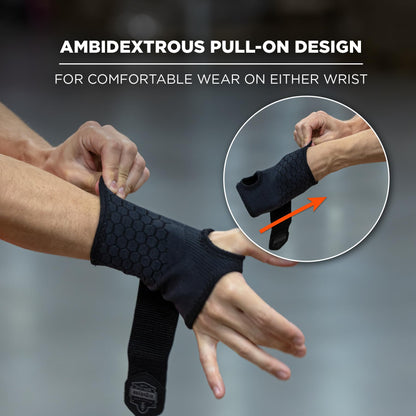 Ergodyne ProFlex 680 Wrist Support Sleeve, Compression Style, Adjustable Single Strap