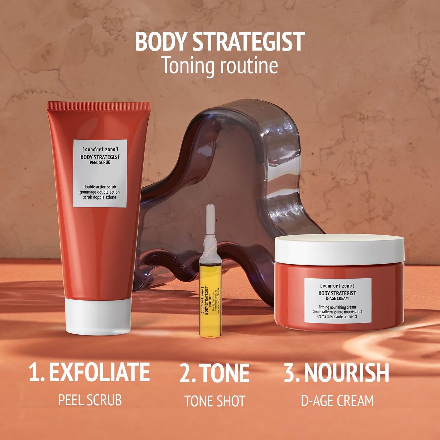 Body Strategist D-Age Cream, Firming Body Lotion, Elasticizing Toning Treatment, Organic Tamanu Oil, Anti-Aging for Loss of Firmness, Dry Skin, Vegan, Made in Italy, 6.36 Oz