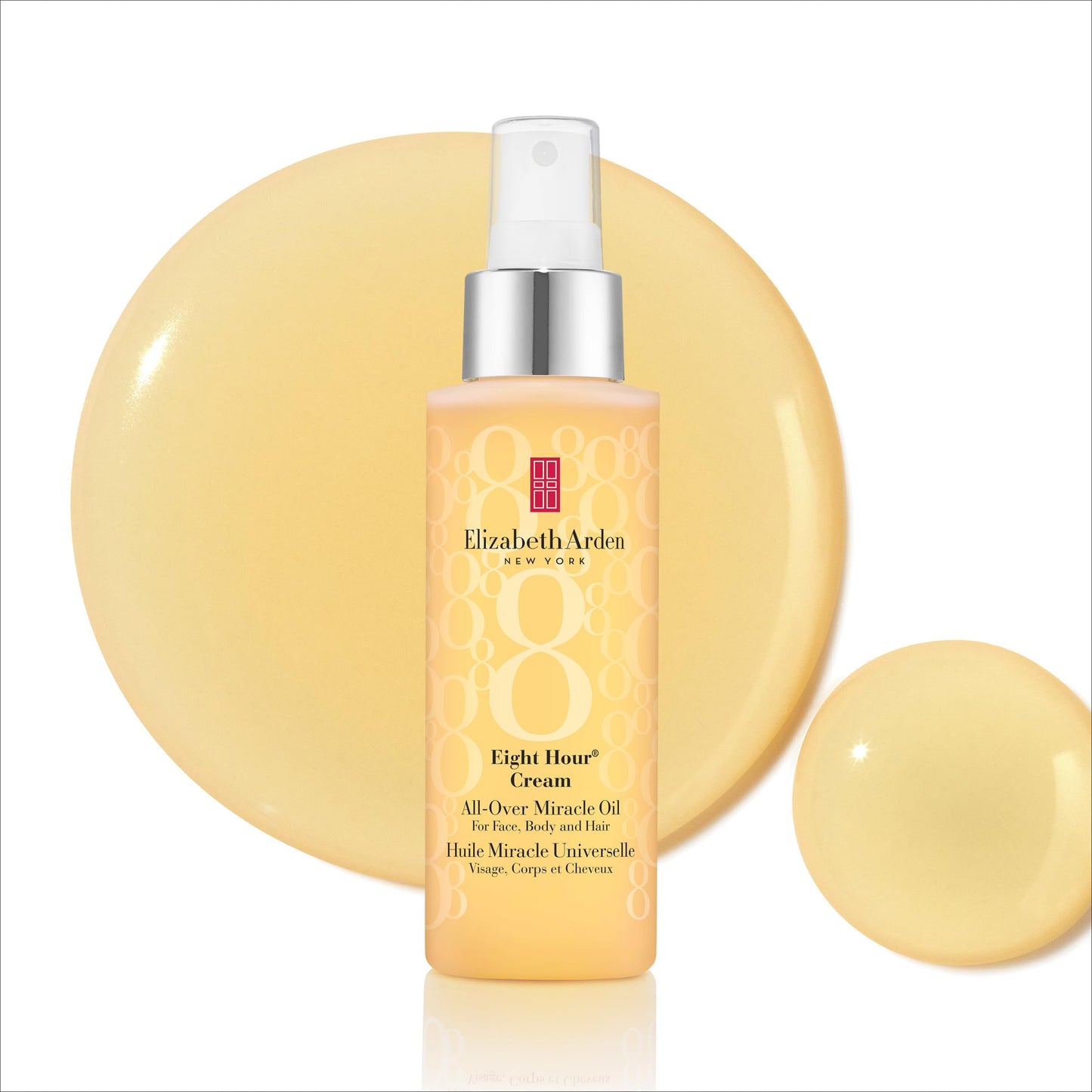 Elizabeth Arden Eight Hour All-Over Miracle Oil, Hydrating Spray Moisturizer for Face, Body & Hair, Vitamin E & Tsubaki Oil, Non-Comedogenic, Lightweight, 3.4 oz