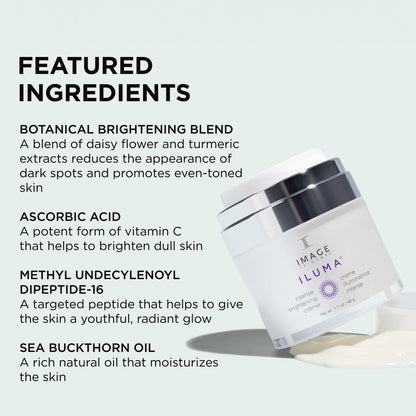 IMAGE Skincare, ILUMA Intense Brightening Crème, Facial Night Cream with Vitamin C to Minimize Appearance of Dark Spots and Discoloration, 1.7 oz