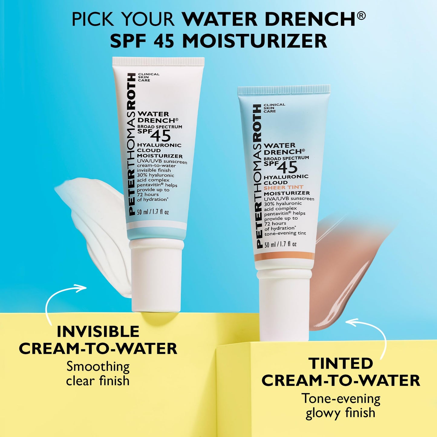Peter Thomas Roth | Water Drench® Broad Spectrum SPF 45 Hyaluronic Cloud Sheer Tint Moisturizer