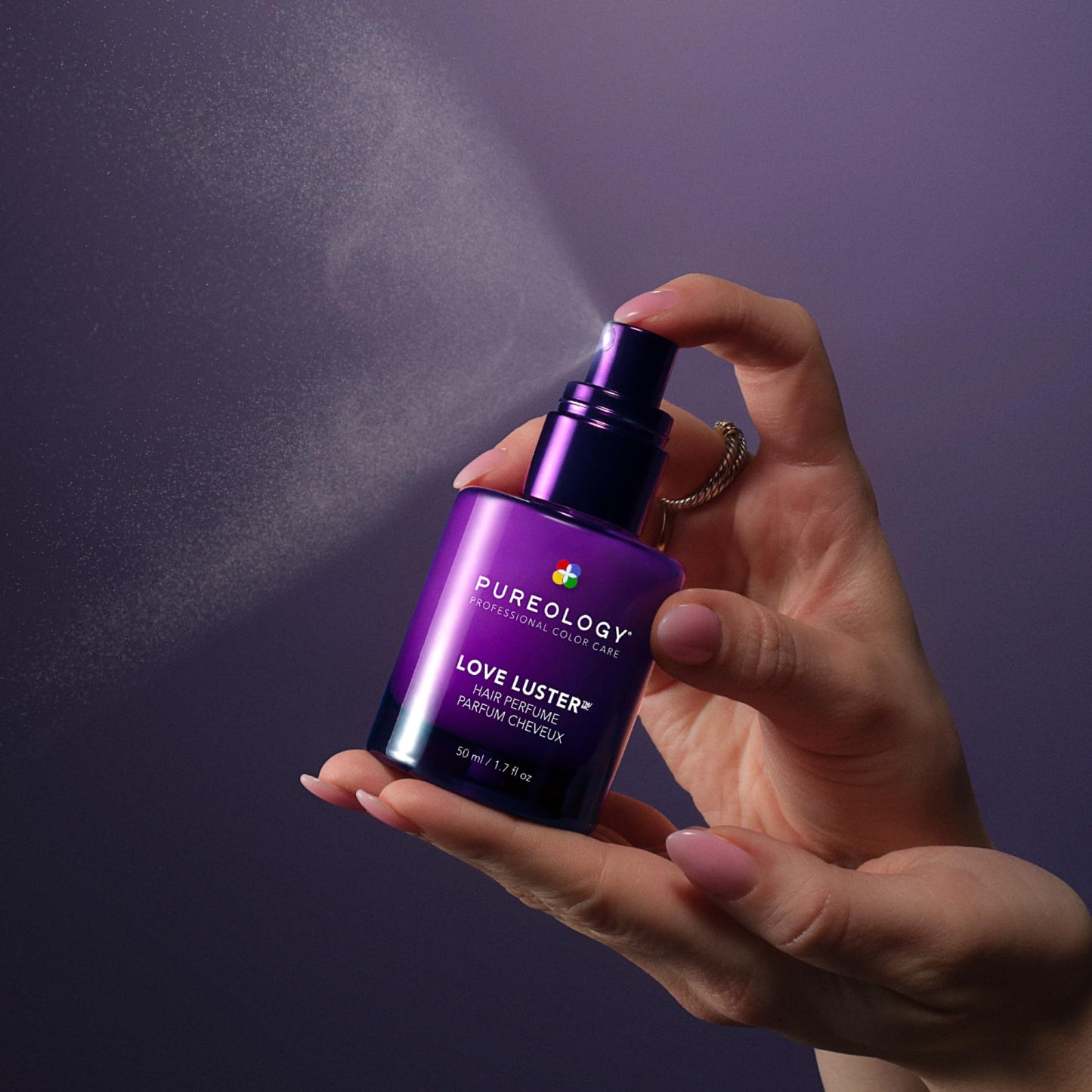 Pureology Love Luster Hydrating Hair Perfume - Hair & Body Mist with Vanilla & Peony Fragrance, Color Safe, No Drying Alcohols, Instant Hair Shine & Softness
