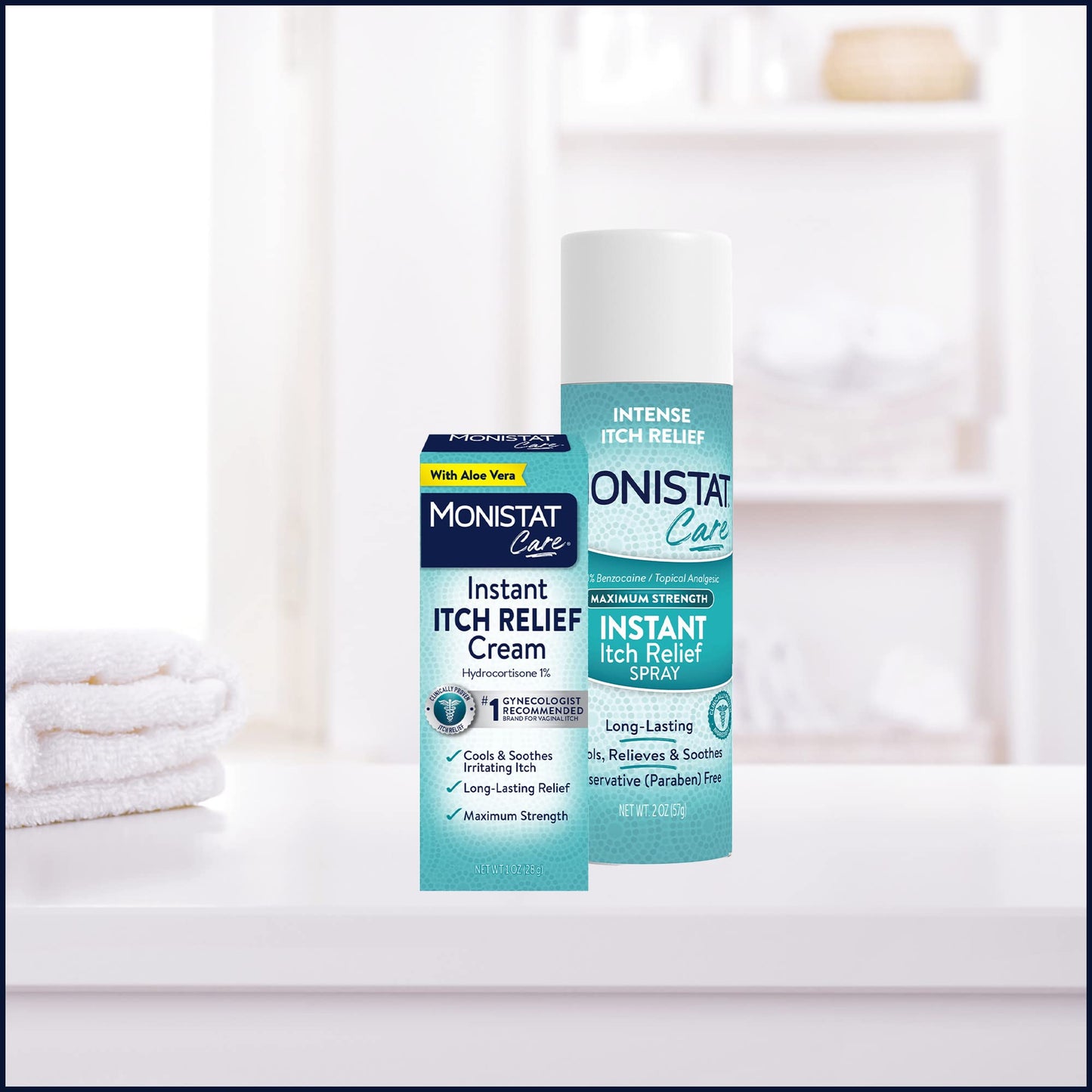 Monistat Instant Itch Relief for Women, Feminine Care Spray, for Relief from Intense Vaginal Itch, 2 Oz