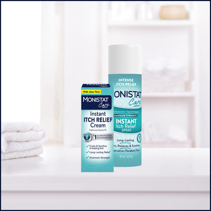 Monistat Instant Itch Relief for Women, Feminine Care Spray, for Relief from Intense Vaginal Itch, 2 Oz