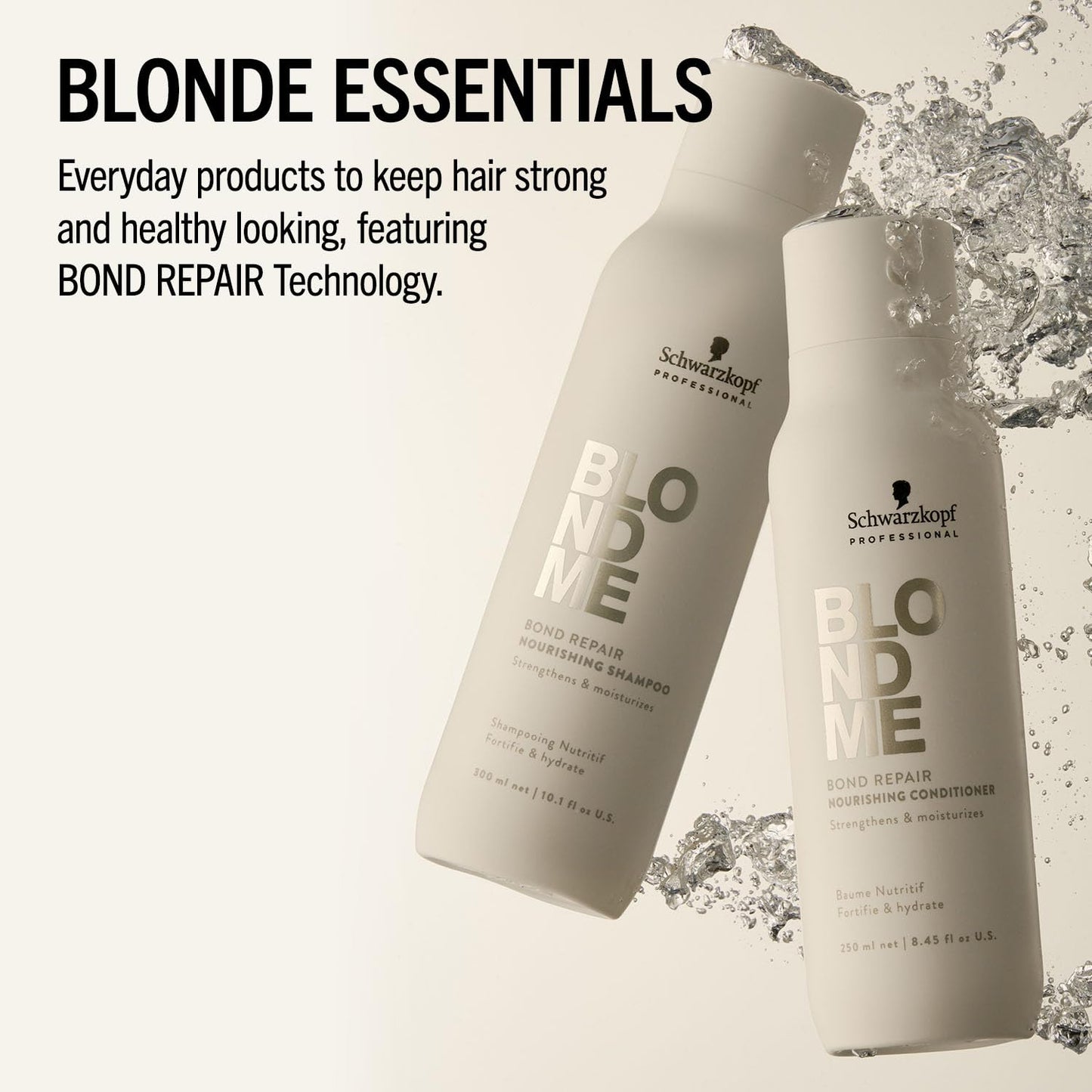BlondMe Bond Repair Brightening Shampoo for Blonde Hair | Removes Build-Up and Impurities | Repairs, Hydrates, & Brightens Blonde, Lightened, & Grey Hair