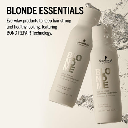 BlondMe Bond Repair Brightening Shampoo for Blonde Hair | Removes Build-Up and Impurities | Repairs, Hydrates, & Brightens Blonde, Lightened, & Grey Hair