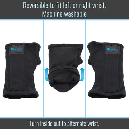 Heelbo Carpal Tunnel Wrist Brace, FSA & HSA Eligible, Carpal Tunnel Relief, Fits Left & Right Hand, Flexible Support Splint, Support Beads Improve Circulation, Medium