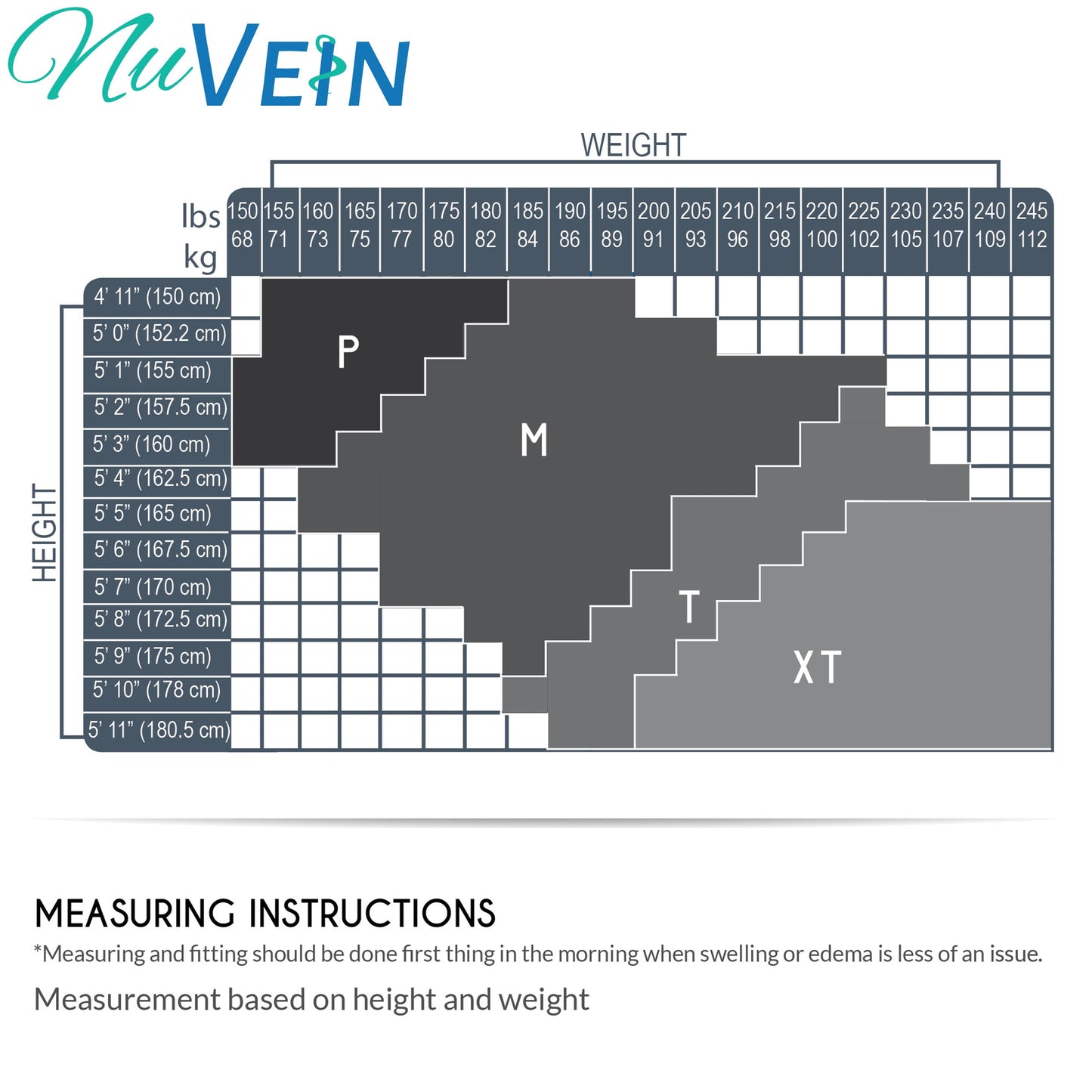 NuVein Medical Compression Plus Size Full Figure Pantyhose, 20-30 mmHg Support, Opaque, Beige, Petite