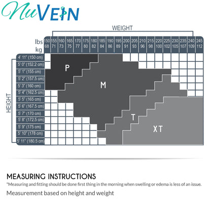 NuVein Medical Compression Plus Size Full Figure Pantyhose, 20-30 mmHg Support, Opaque, Beige, Petite