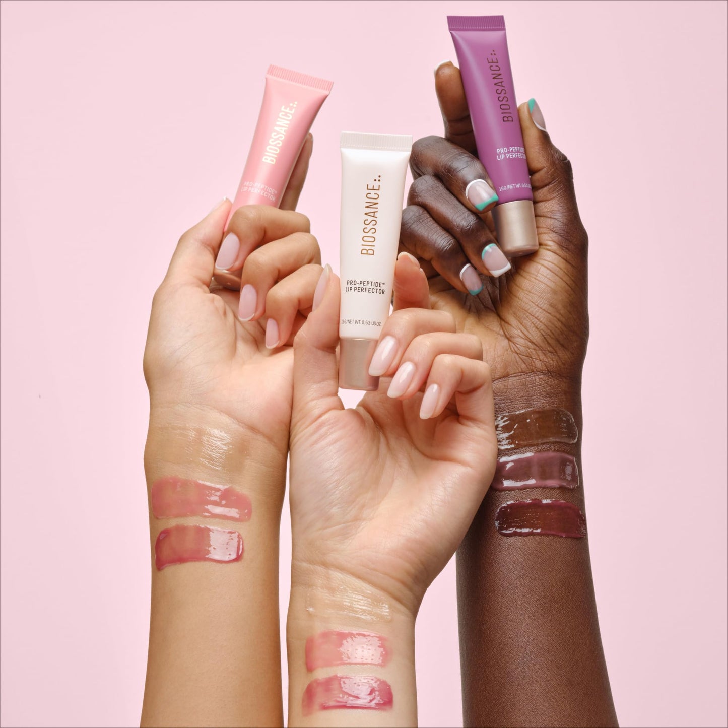 Biossance Pro-Peptide Lip Perfector – Triple-Treat Vegan Lip Balm – Deeply Hydrating with Pro-Peptides & Hyaluronic Acid – Enhances Natural Lip Color – Silky, Glossy Finish