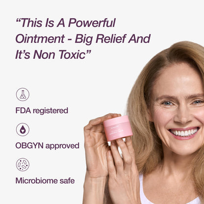 Vaginal Dryness Relief. Made in USA. Vulva Natural Balm. Menopausal Support. Safe for Hormones, 12 Organic Ingredients