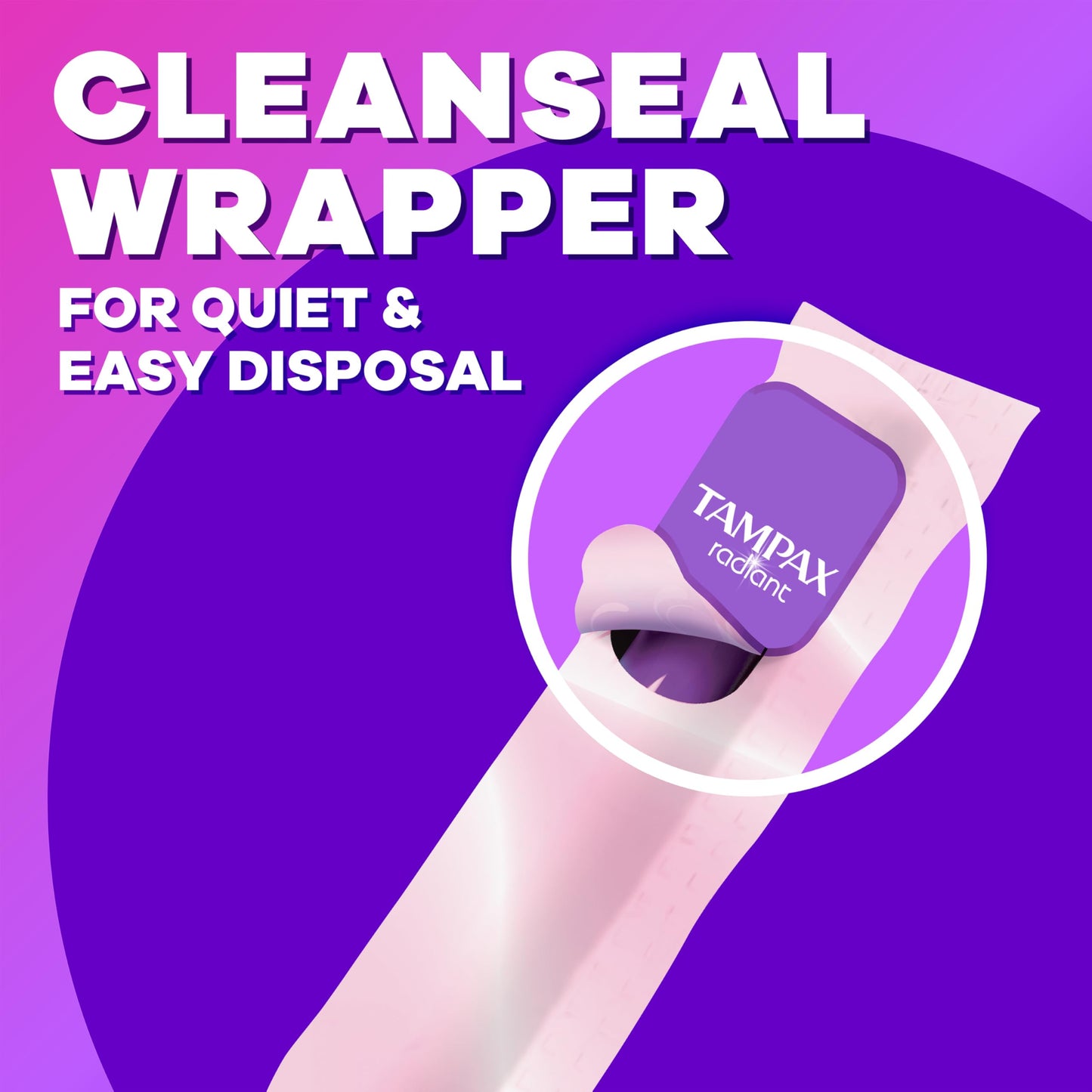 Tampax Radiant Tampons 42 R 2.7X 3/4/ 42ct, Pink and Blue