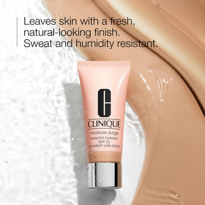 Clinique Moisture Surge Sheertint Hydrator Hydrating Tinted Moisturizer Broad Spectrum SPF 25 With Hyaluronic Acid + Aloe Water For All Skin Types | Sheer Coverage, Natural Finish