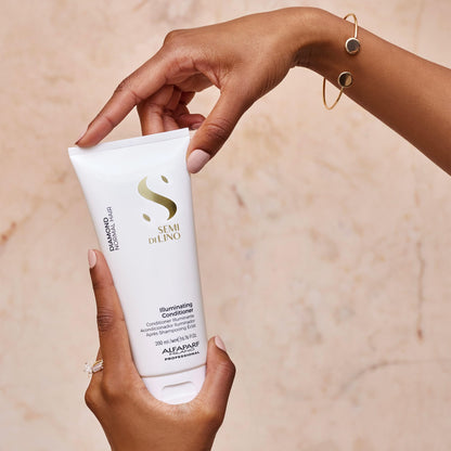 Alfaparf Milano Semi di Lino Diamond Illuminating Shampoo and Conditioner Set - Sulfate Free Shampoo and Conditioner for Color Treated Hair - Adds Brilliant Shine and Softness
