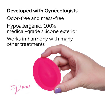 Feminine Cooling Gel Pod for Vaginal Discomfort | Single Use | Soothe Itching, Burning, Dryness & Swelling, Helps Yeast Infection, Peri-Menopause, Post-Partum Pain | Hypoallergenic, Odor-Free, 1 Pack