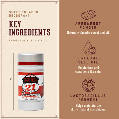 18.21 Man Made Long-Lasting Deodorant for Men, All-Day Protection, Odor Control, and Skin-Soothing Formula with a Bold, Masculine Scent
