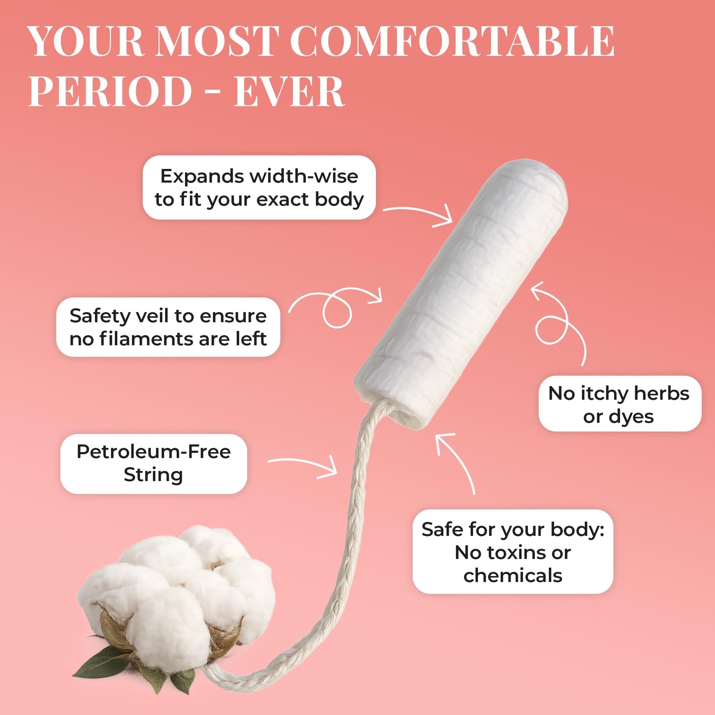 Tampon Tribe Super Plus Organic Tampons for Women | 72 Non-Toxic Tampons | Natural 100% Organic Cotton, Hypoallergenic, Metal and Chemical Free with Biodegradable Applicator | (72 Count - Super +)