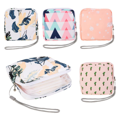 4Pcs Sanitary Napkin Storage Bag, Small Menstrual Period Bag Period Pouch Waterproof ,Tampon Organizer Pouch Tampon Pad Holder for Purse, Pad Bag Feminine Care First Period for Teen Girls School