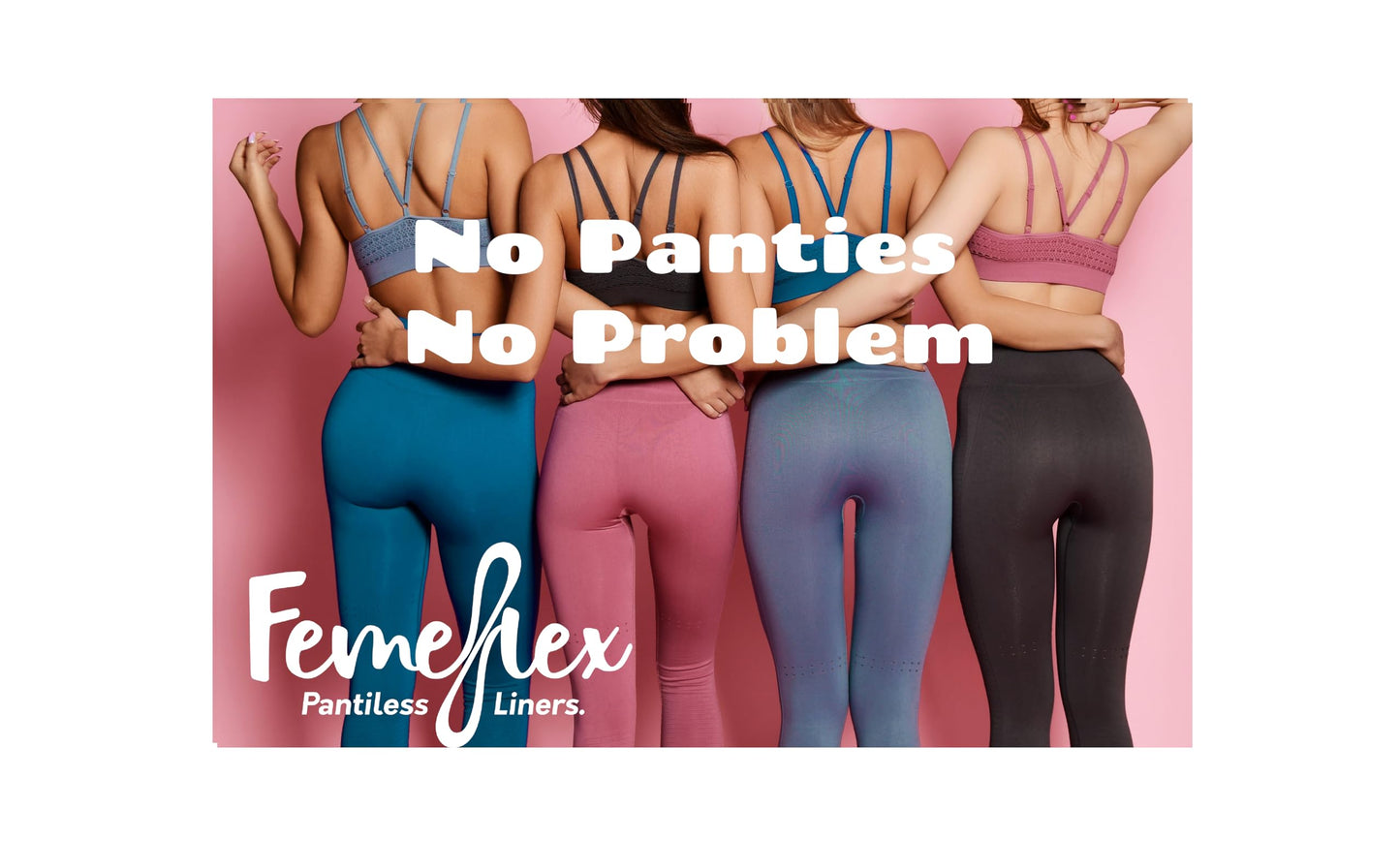 Femeflex Pantiless Panty Liners - Trial Pack (2 Count) Discreet|Compact|One Size Fits All|Wear All Day|Incontinence Support|Slight to Moderate Urine Leakage| No Panties No Problem