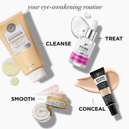 IT Cosmetics Confidence in an Eye Cream - Anti Aging Peptide Eye Cream for Dark Circles & Wrinkles, Lightweight 48HR Hydration, 2% Super Peptide Concentrate, Smooth & Brighten Undereye, All Skin Types