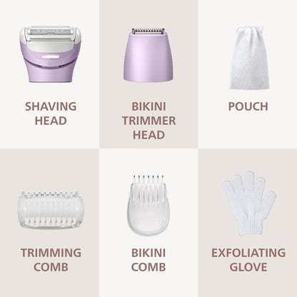 Philips Lady Shaver Series 8000 - Cordless, Wet & Dry Electric Shaver, 3-Blade Shaving System, Flexible Shaving Head, LED Light, for Legs, Body & Bikini, 100 Mins. Runtime, Model BRL149/00